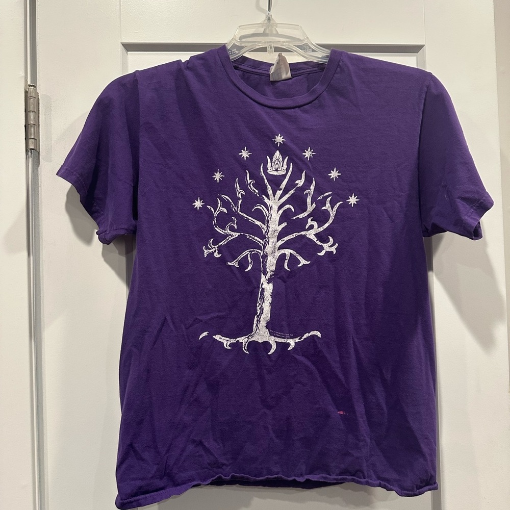 Purple Lord of the Rings LOTR Tree of Gondor Graphic T-Shirt